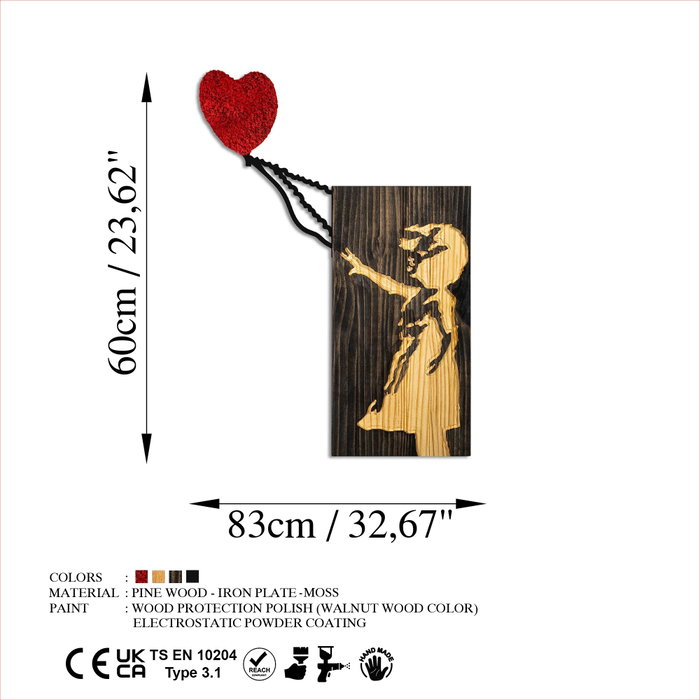 Wallity Banksy - 15-1 Accesorio de Pared Decorativo de Madera y Metal Wallity Banksy - 15-1 Accesorio de Pared Decorativo de Madera y Metal